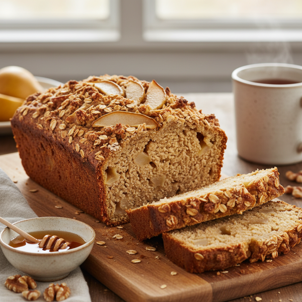 Delicious Oatmeal Pear Bread recipe