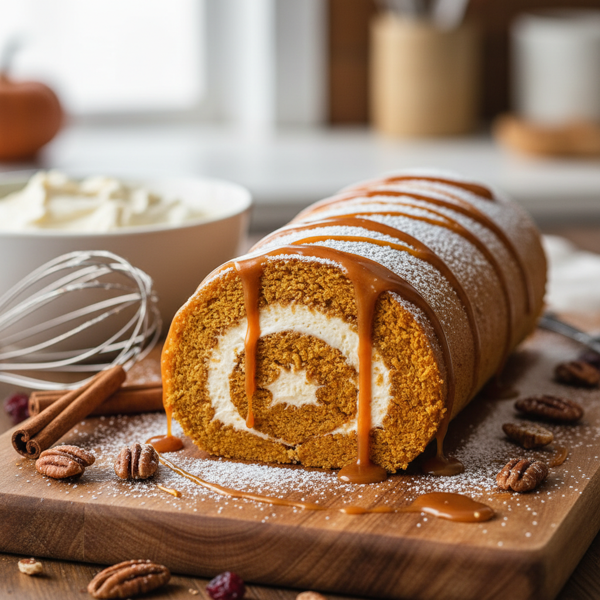 Delicious Pumpkin Cream Roll recipe