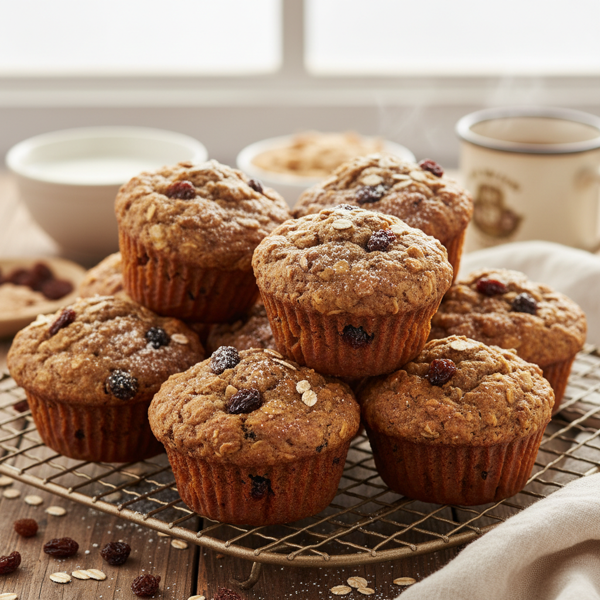 Delicious Raisin Bran Breakfast Muffins recipe