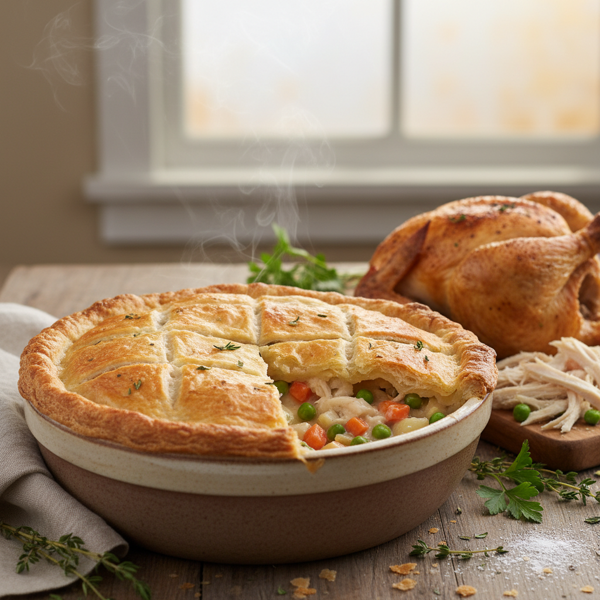 Delicious Rotisserie Chicken Pot Pie recipe