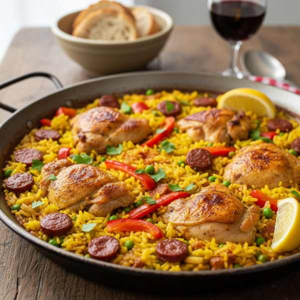 Delicious Spanish Chicken and Rice Delight recipe