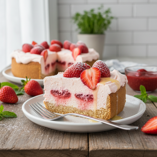 Delicious Strawberry Cream Cheese Delight recipe