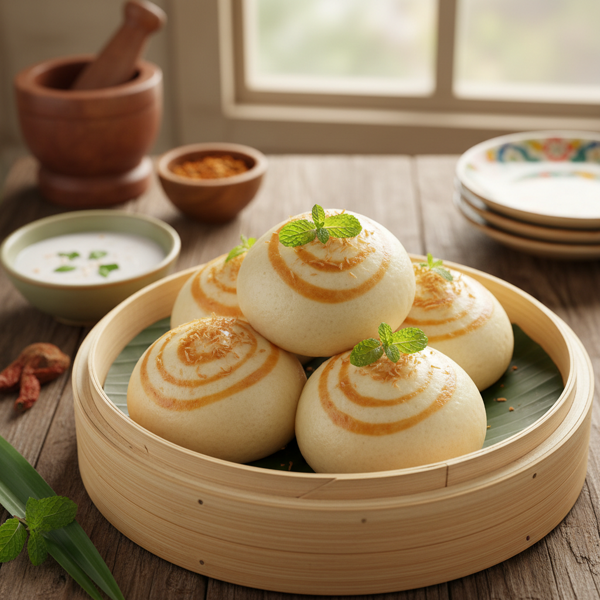 Delicious Thai Coconut Steamed Buns recipe