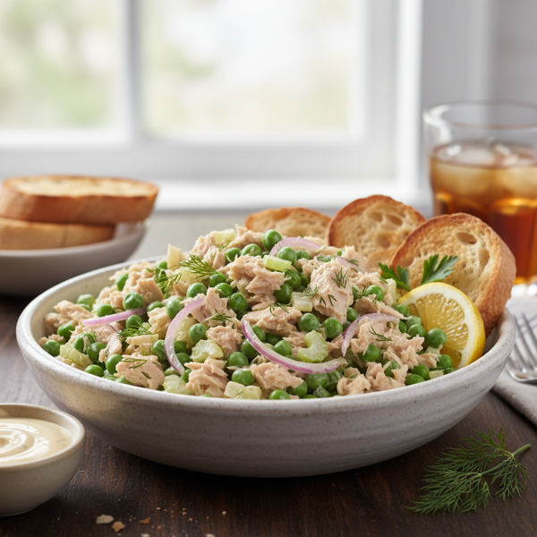 Delicious Tuna and Pea Salad recipe