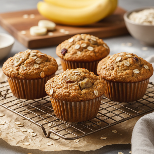 Delicious Vegan Banana Oat Muffins recipe