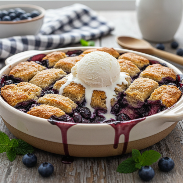 Delicious Vegan Blueberry Delight Cobbler recipe