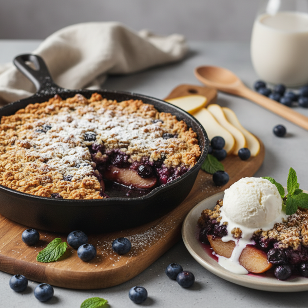 Delicious Vegan Blueberry Pear Delight recipe