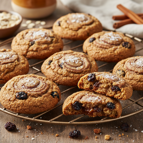 Delicious Vegan Cinnamon Oatmeal Raisin Cookies recipe