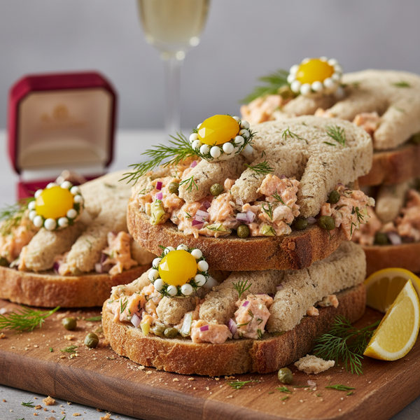 Deliciously Chunky Engagement Ring Finger Sandwiches recipe