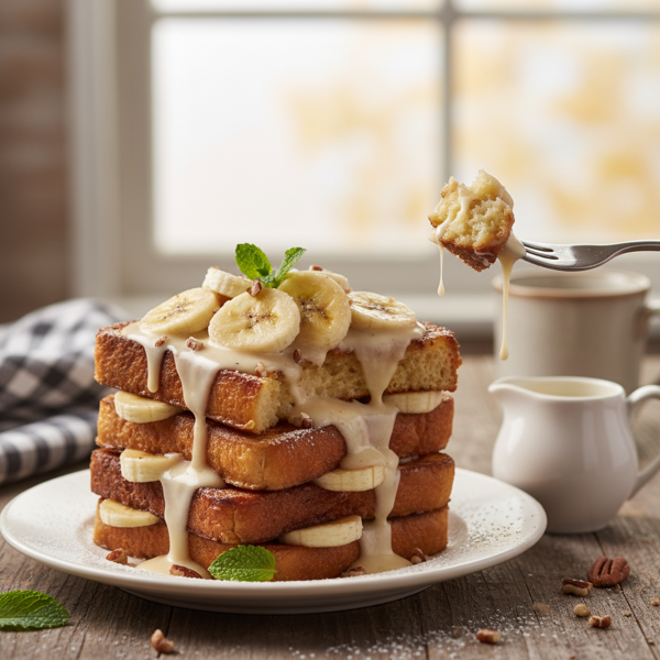 Deliciously Creamy Banana French Toast recipe