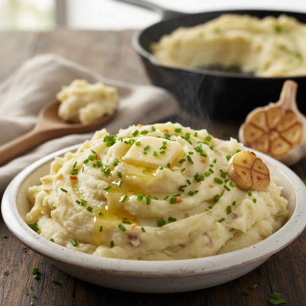Deliciously Creamy Garlic Mashed Potatoes recipe