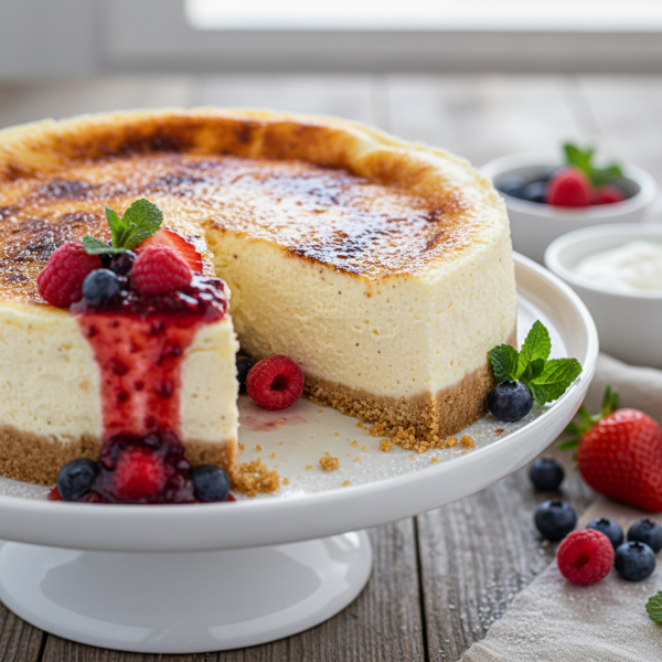 Deliciously Creamy Lactose-Free Cheesecake recipe