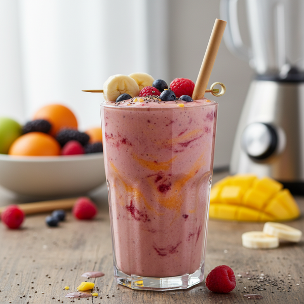 Deliciously Creamy Non-Dairy Fruit Smoothie recipe