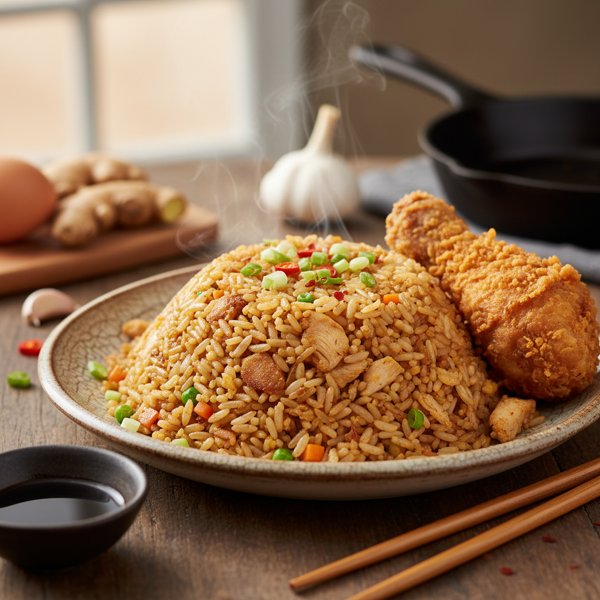 Deliciously Crispy Chicken Fried Rice recipe