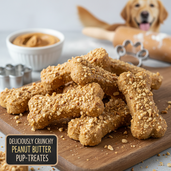 Deliciously Crunchy Peanut Butter Pup-Treats recipe