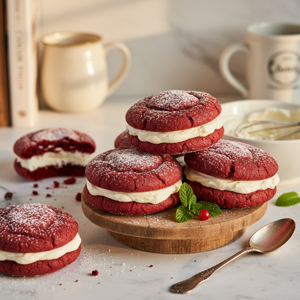 Deliciously Decadent Red Velvet Whoopie Pies recipe