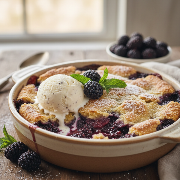 Deliciously Divine Blackberry Cobbler recipe