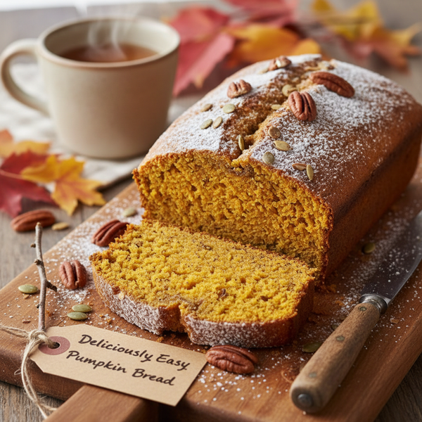 Deliciously Easy Pumpkin Bread recipe