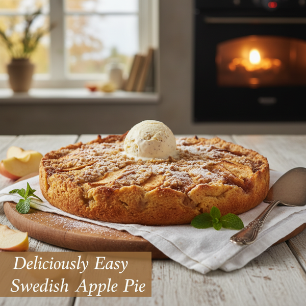 Deliciously Easy Swedish Apple Pie recipe