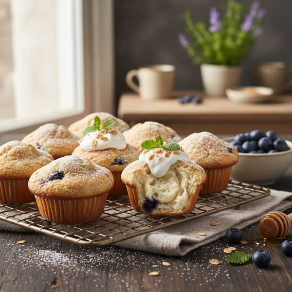 Deliciously Fluffy Yogurt Muffins recipe