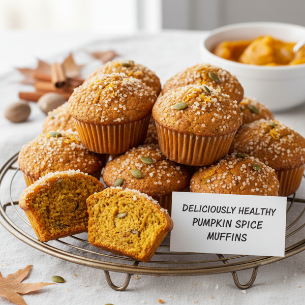 Deliciously Healthy Pumpkin Spice Muffins recipe