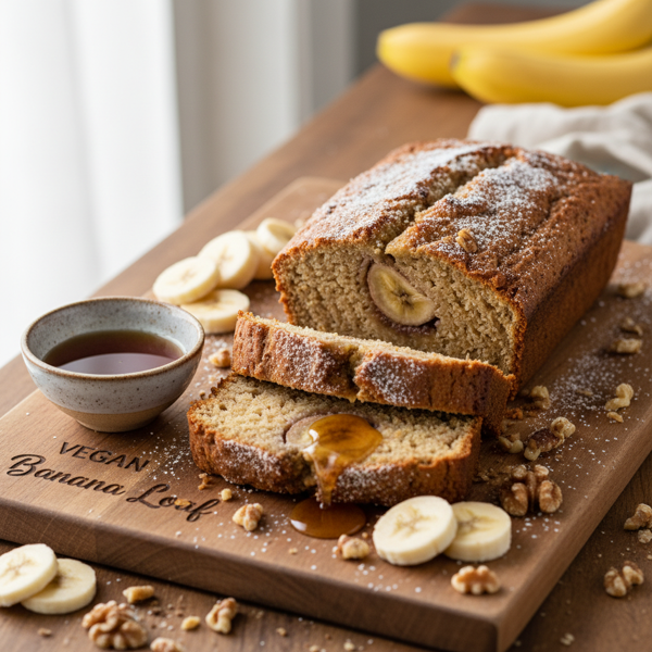 Deliciously Healthy Vegan Banana Loaf recipe