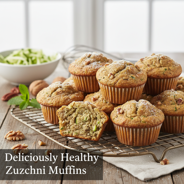 Deliciously Healthy Zucchini Muffins recipe
