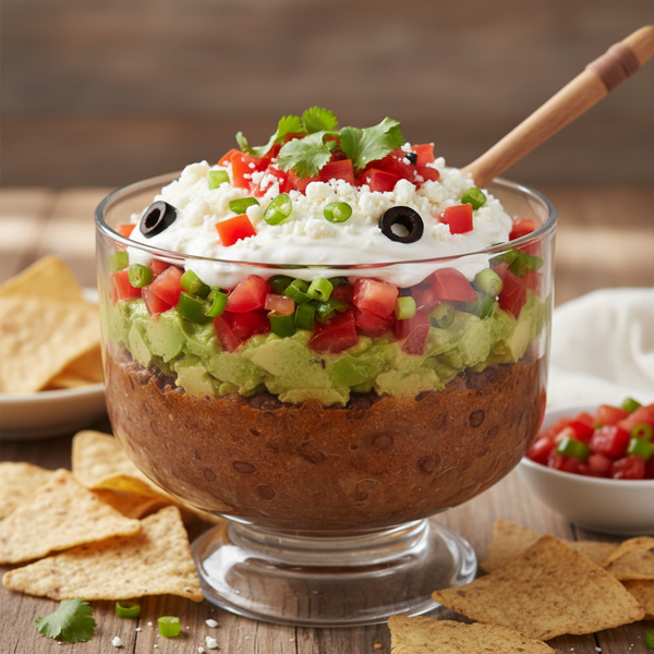 Deliciously Layered Fat-Free Mexican Bean Dip recipe