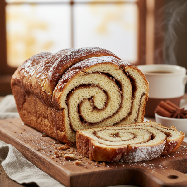 Deliciously Light Cinnamon Swirl Bread recipe