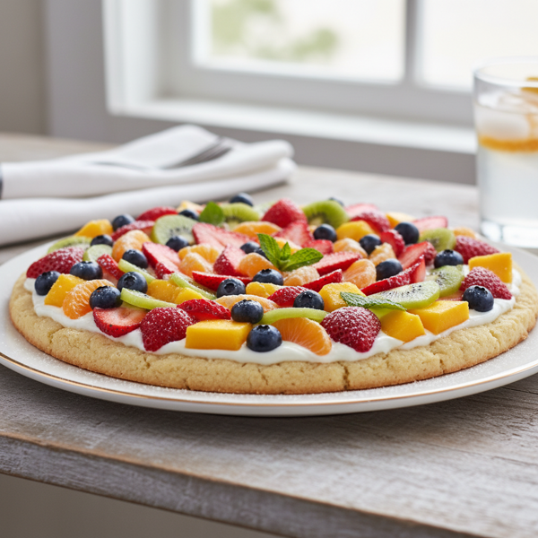 Deliciously Light Fruit Pizza Delight recipe