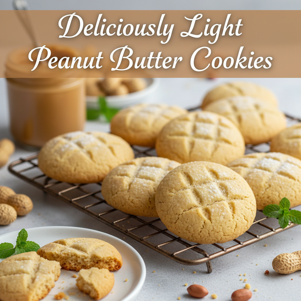 Deliciously Light Peanut Butter Cookies recipe
