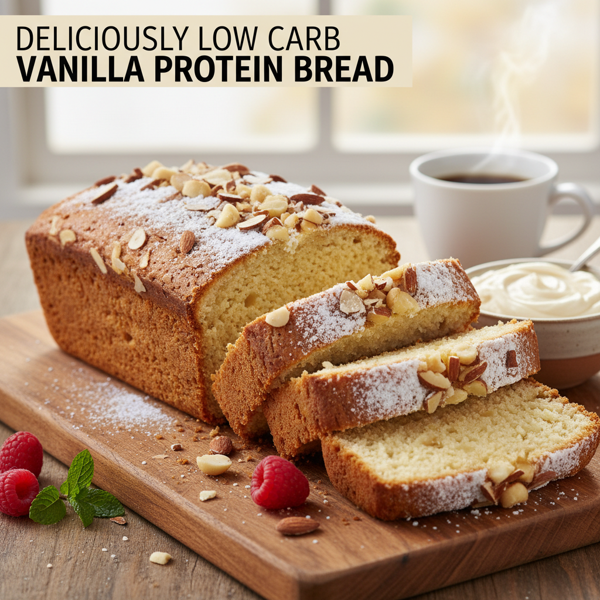 Deliciously Low Carb Vanilla Protein Bread recipe