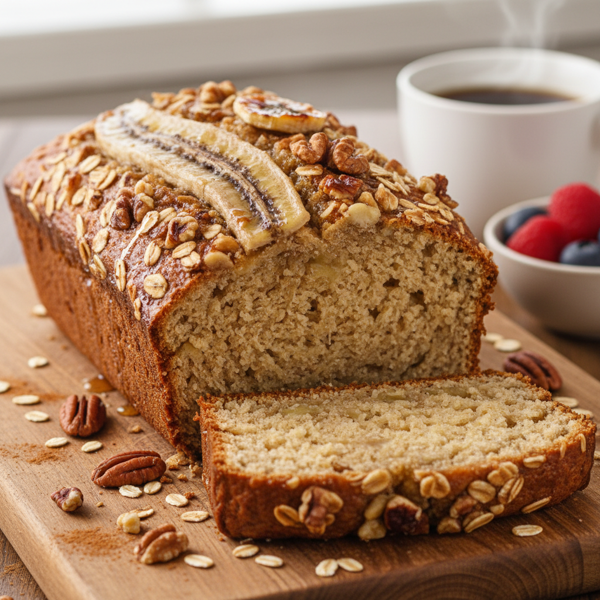 Deliciously Moist Banana Oatmeal Bread recipe