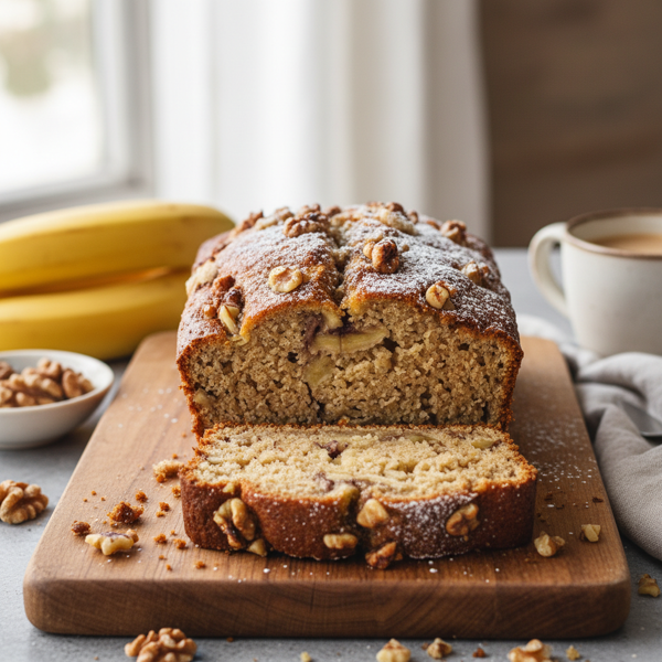 Deliciously Moist Banana Walnut Loaf recipe