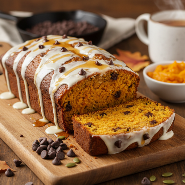 Deliciously Moist Chocolate Chip Pumpkin Loaf recipe