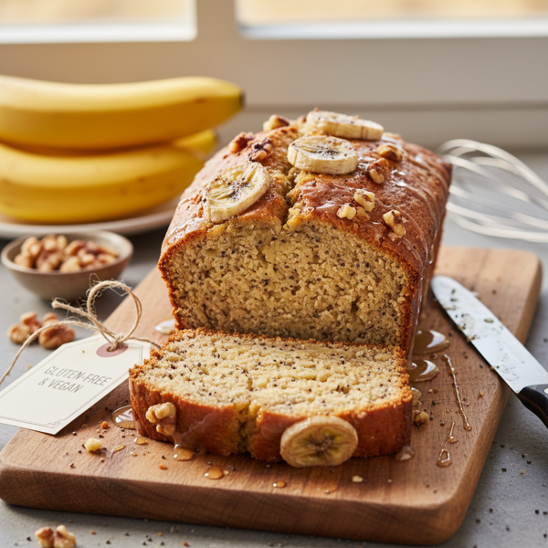 Deliciously Moist Gluten-Free Vegan Banana Bread recipe