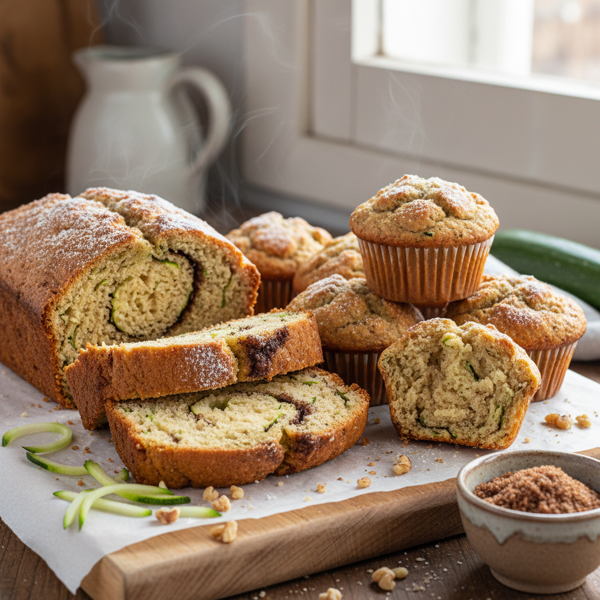 Deliciously Moist Gluten-Free Zucchini Bread & Muffins recipe