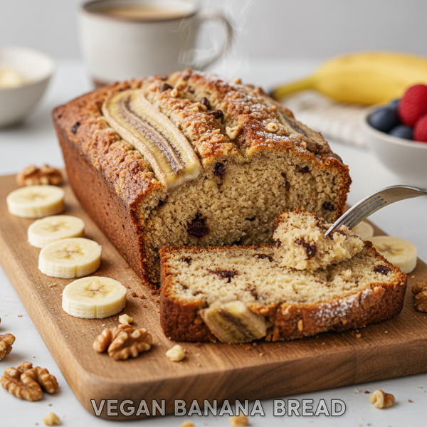 Deliciously Moist Vegan Banana Bread recipe