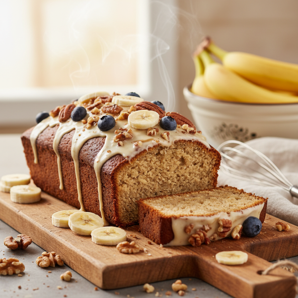 Deliciously Moist Vegan Banana Bread Cake recipe