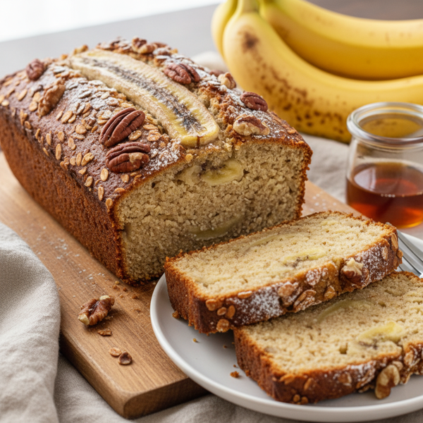 Deliciously Moist Vegan Spelt Banana Bread recipe