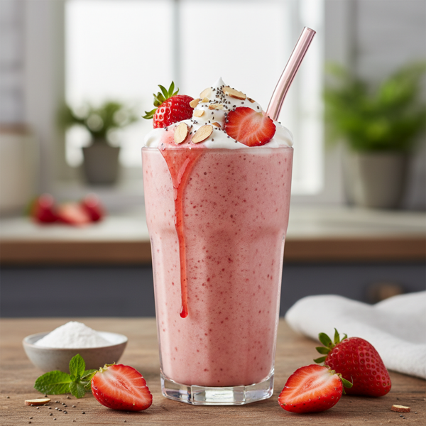 Deliciously Nutritious Strawberry Protein Smoothie recipe