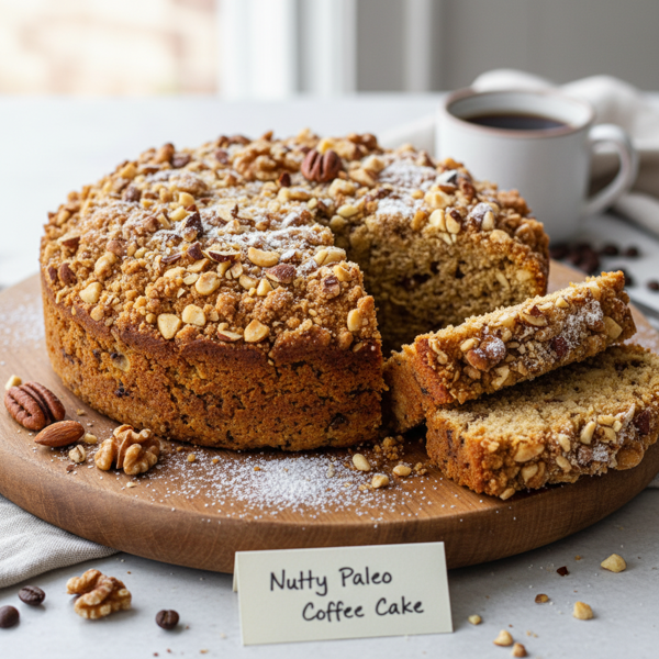 Deliciously Nutty Paleo Coffee Cake recipe