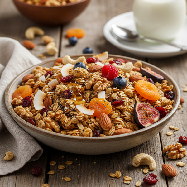 Deliciously Nutty & Fruity Granola recipe