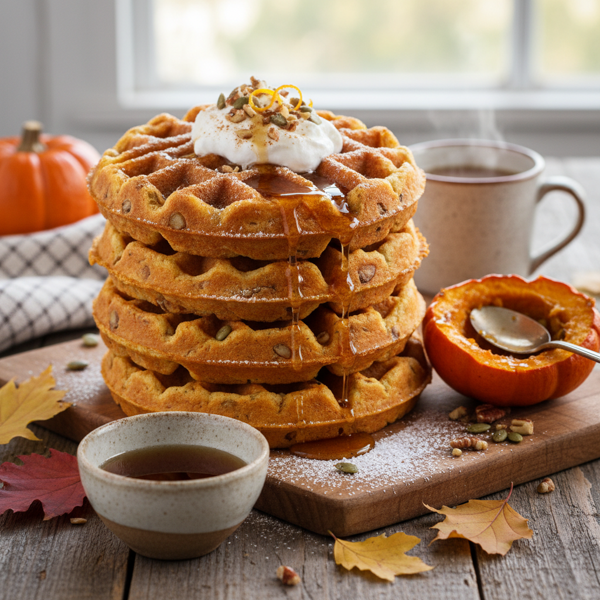 Deliciously Paleo Pumpkin Spice Waffles recipe