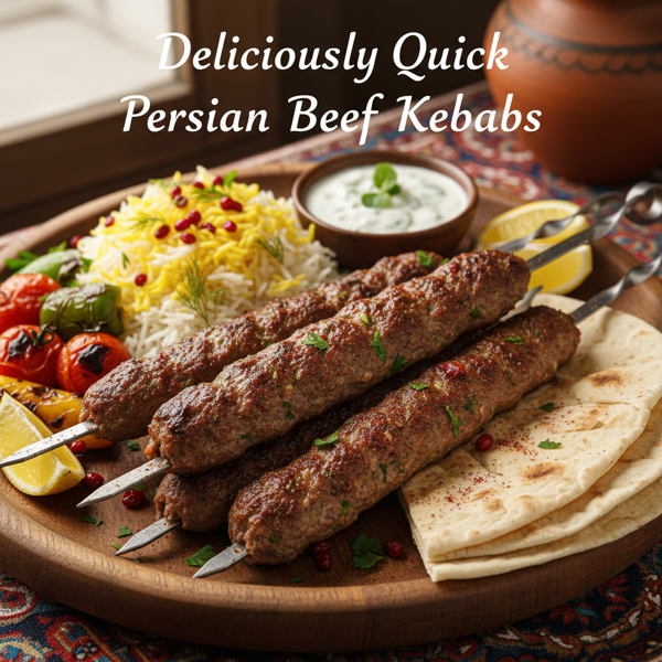 Deliciously Quick Persian Beef Kebabs recipe