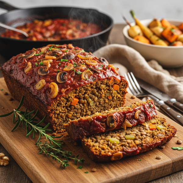 Deliciously Savory Lentil Loaf recipe