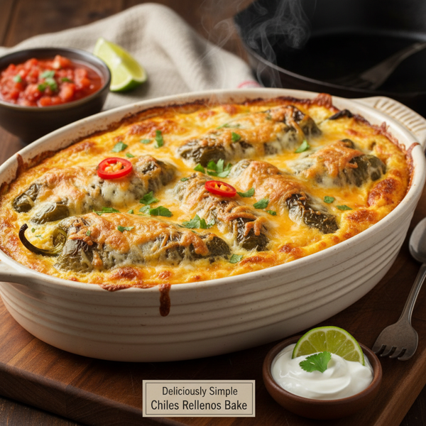 Deliciously Simple Chiles Rellenos Bake recipe