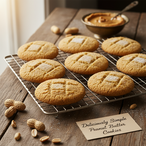 Deliciously Simple Peanut Butter Cookies recipe