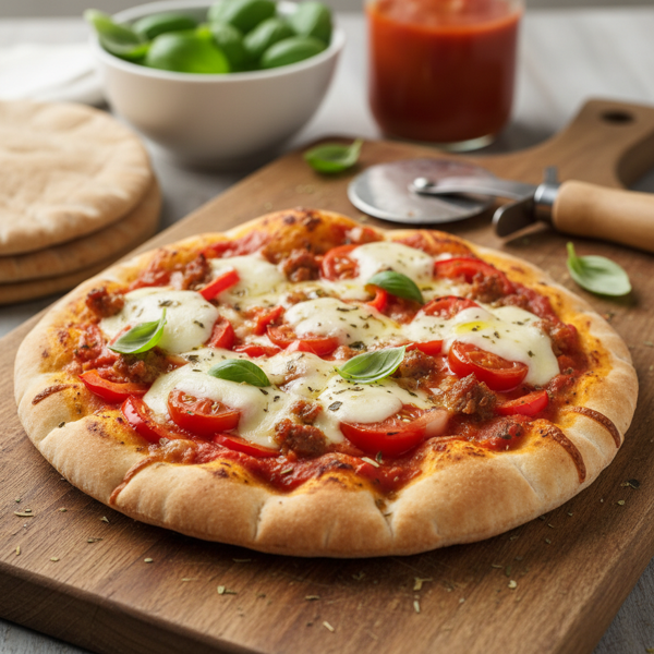Deliciously Simple Pita Pizza recipe