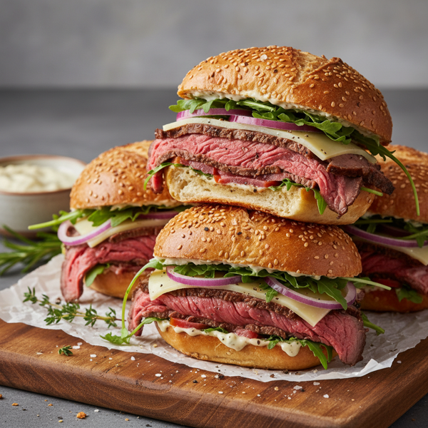 Deliciously Simple Roast Beef Sandwiches recipe